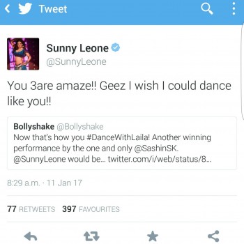 Sunny Leone Tweet