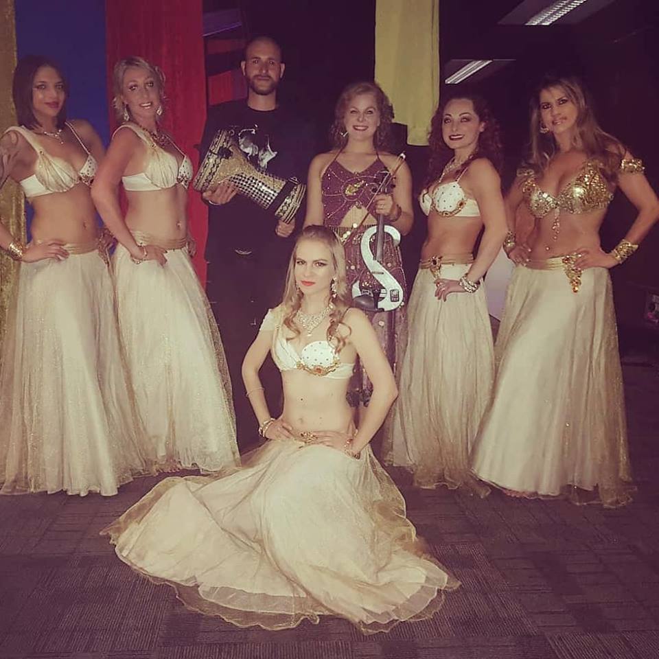 Belly Dancers and Violinist